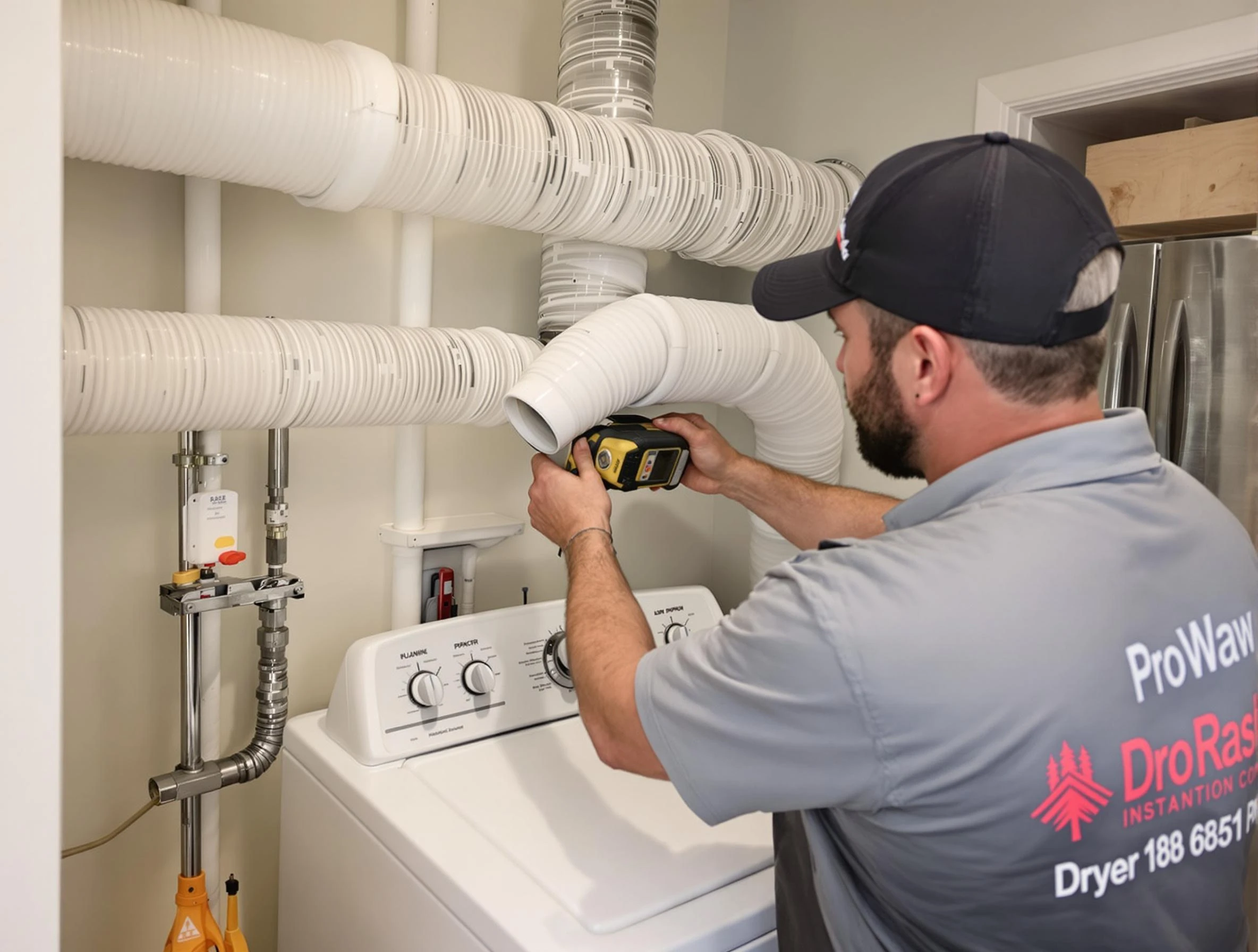 Professional dryer vent hose installation by Cranston Dryer Vent Cleaning in Cranston